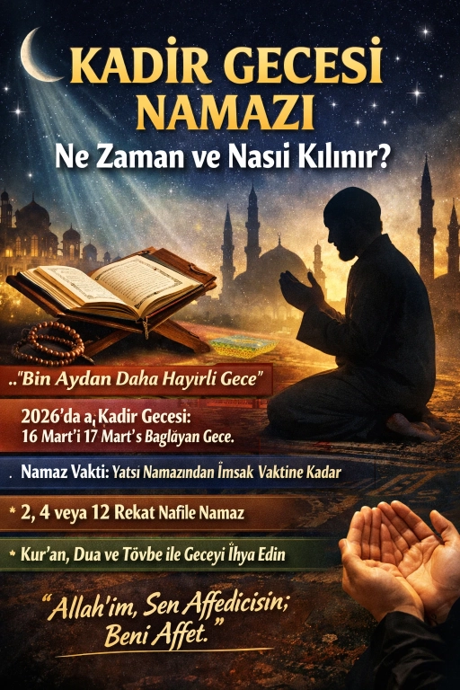 Kadir Gecesi Namazı Ne Zaman ve Nasıl Kılınır?