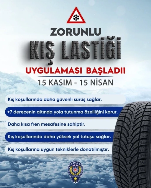Kış Koşullarında Güvenli Sürüş İçin Uyarı: “Doğru Lastik, Kış Lastiğidir”