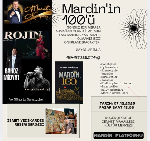 “Mardin’in 100”ü Kitabı Görkemli Bir Tanıtımla Okurla Buluşacak