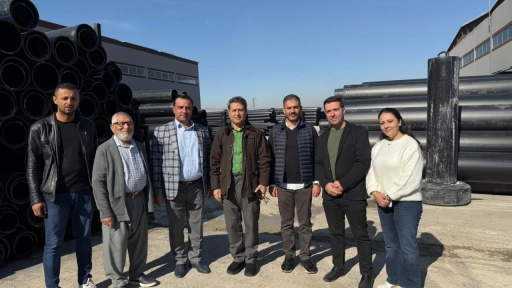 Milletvekili Ali Şahin, Barak P2 Sulama Projesi için üretilen boruları yerinde inceledi