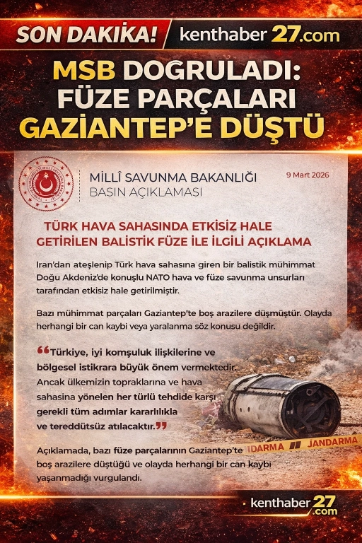 Milli Savunma Bakanlığı&rsquo;ndan Gaziantep a&ccedil;ıklaması