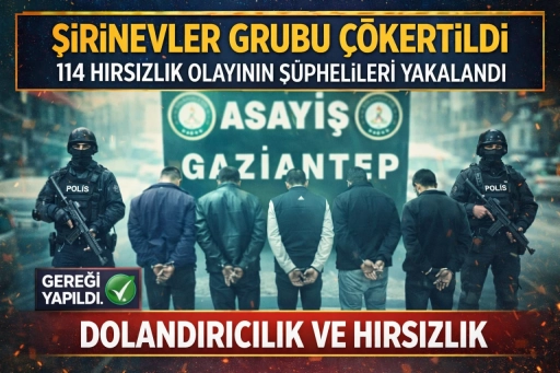 Şirinevler Grubu &Ccedil;&ouml;kertildi: 114 Hırsızlık Olayının Ş&uuml;phelileri Yakalandı