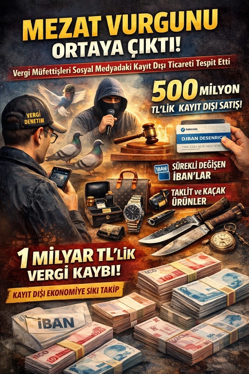 Sosyal Medyada &ldquo;Mezat&rdquo; Vurgunu: Vergi M&uuml;fettişleri M&uuml;şteri Gibi Katıldı, 500 Milyonluk Kayıt Dışı Satış Ortaya &Ccedil;ıktı