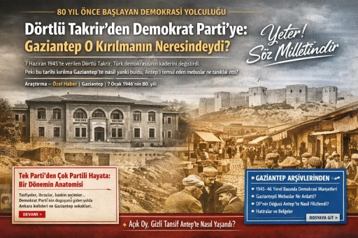 Tek Parti&rsquo;den &Ccedil;ok Partili Hayata: Bir D&ouml;nemin Anatomisi. Gaziantep O kırılmanın neresindeydi?