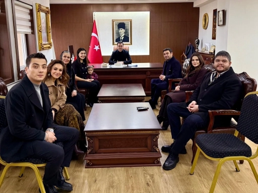 &ldquo;Uzak Şehir&rdquo; Dizi ekibi Kaymakamı ziyaret etti.