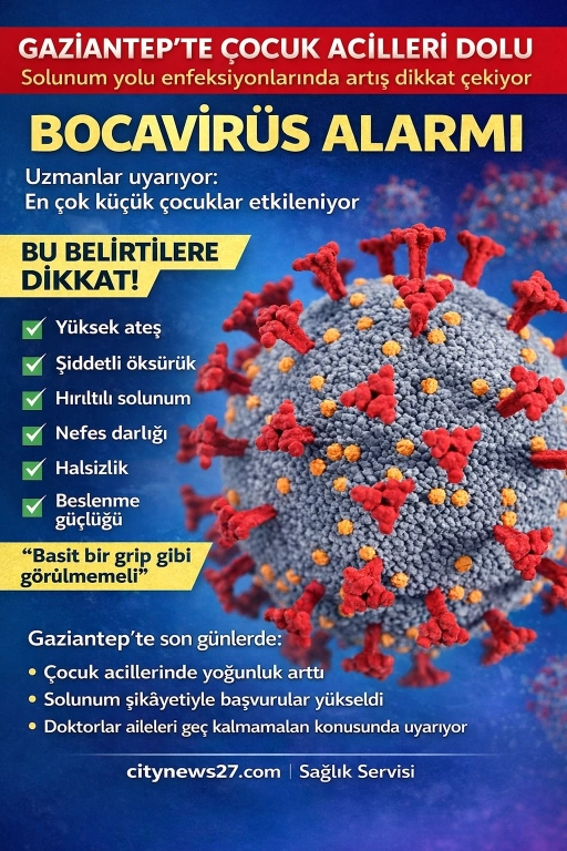 Yeni Tehlike &ldquo;Bocavir&uuml;s&rdquo; m&uuml;? Gaziantep&rsquo;te Acillerde Yoğunluk Artıyor